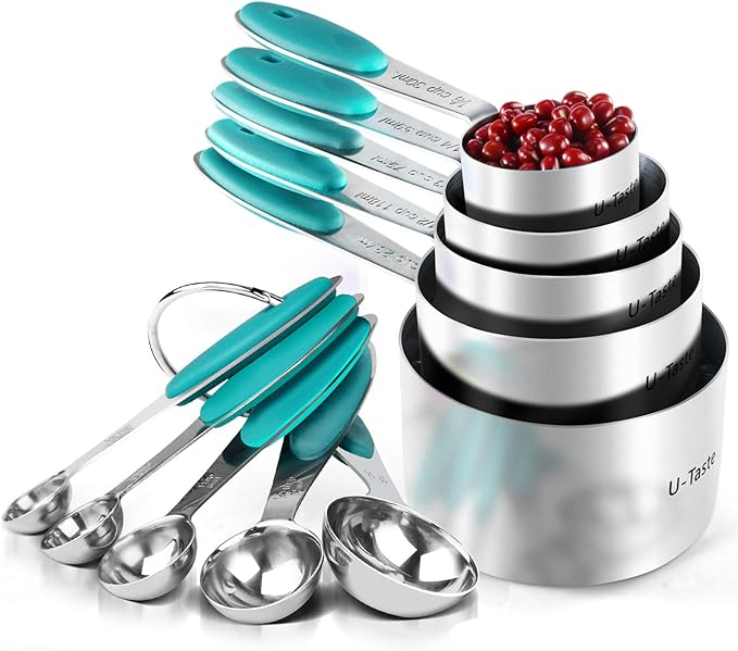 Measuring Cups : U-Taste 18/8 Stainless Steel Measuring Cups and Spoons Set of by U-Taste