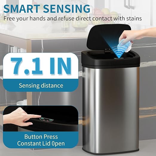 BestOffice 22 Gallons Automatic Sensor Large Kitchen Trash Can - Image 6