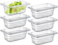CURTA 6-Pack 1/9 Size 2.5" Deep NSF Polycarbonate Food Pans | Dishwasher & by CURTA