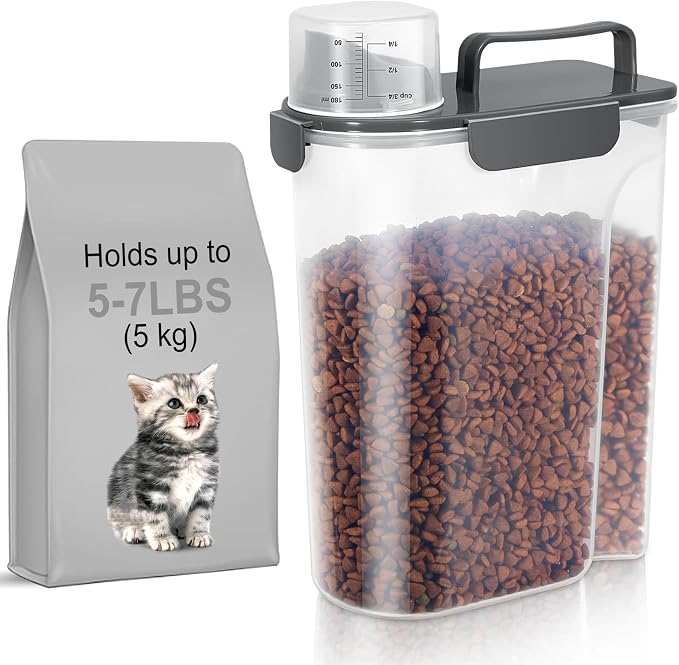LEAWALK 5Lbs Airtight Cat Dog Food Storage Container by LEAWALK