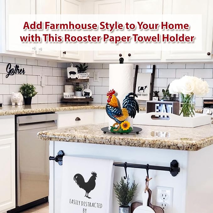 Rooster Paper Towel Holder Countertop - Image 6