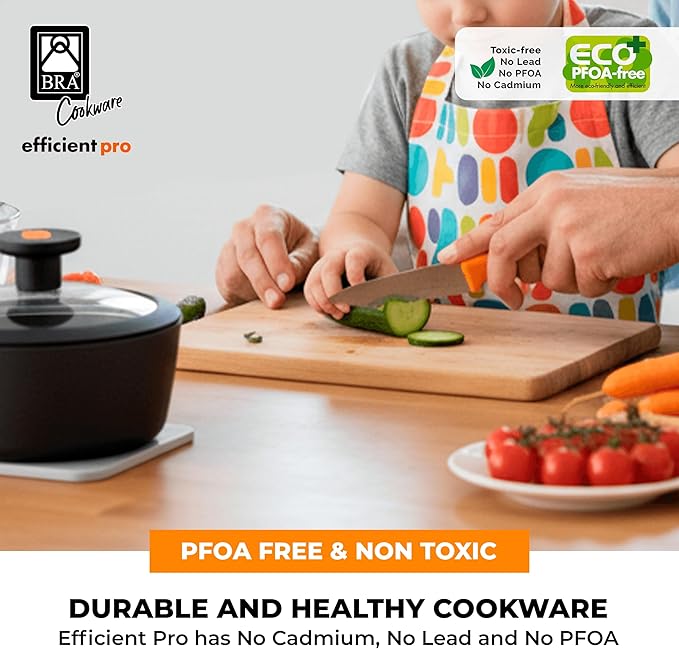 BRA COOKWARE Efficient Pro Nonstick Saucepan w/Lid | 6.3 Inch 1.13 Quart - Image 7