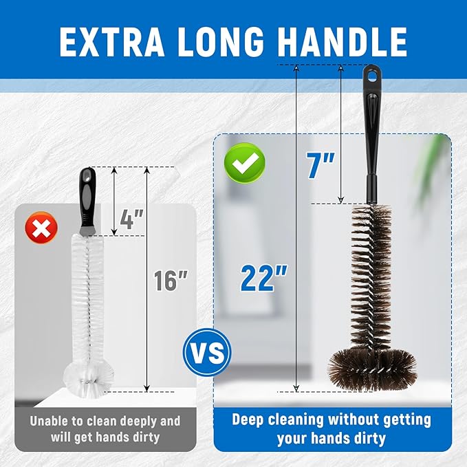 Garbage Disposal Cleaner Brush 2 Pack, Extra Long Handle - Image 5