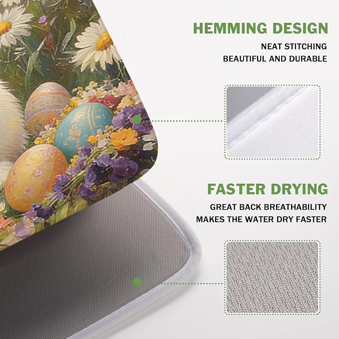 Easter Bunny Eggs Dish Drying Mat - Image 4