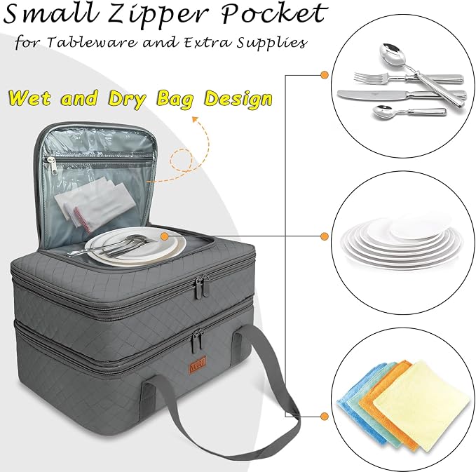Quilted Double Decker Casserole Carrier - Image 5