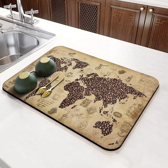 Fun Coffee Mat 23inx15in, Coffee Bar Mat - Image 4
