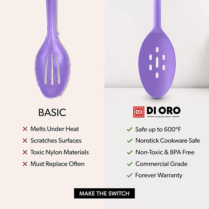 DI ORO Silicone Spoons for Cooking - Image 7