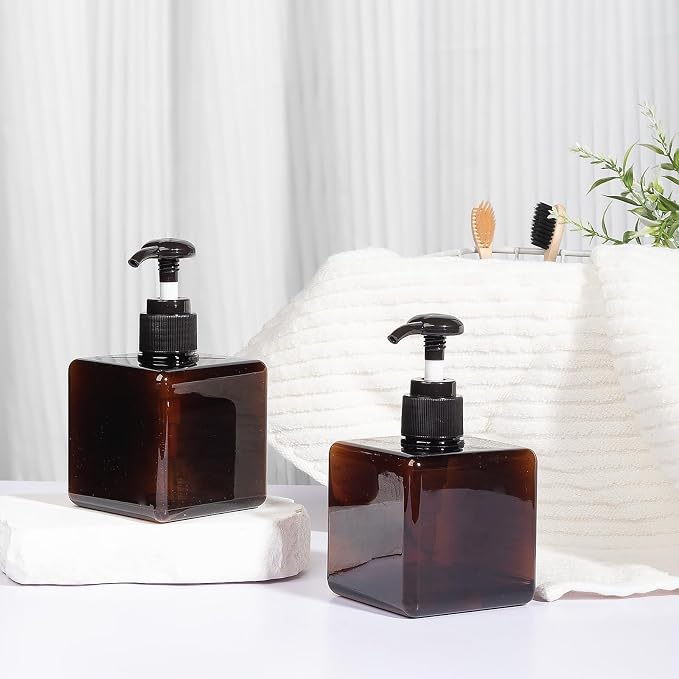 Pump Bottle, Refillable Plastic Empty Lotion Soap Dispenser Liquid Container - Image 3