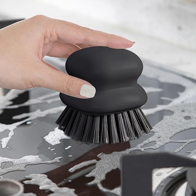 Dish Brush with Handle, Kitchen Scrub Brushes - Image 3
