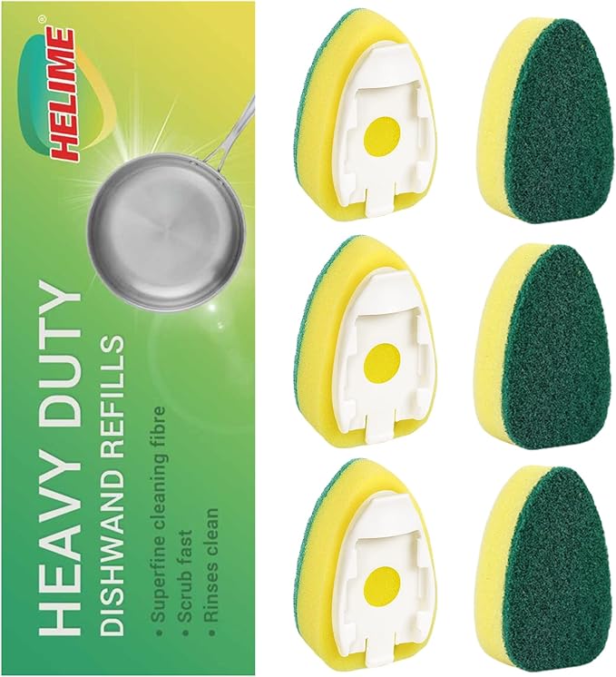 Dishwand Refills Sponges Heads by HELIME