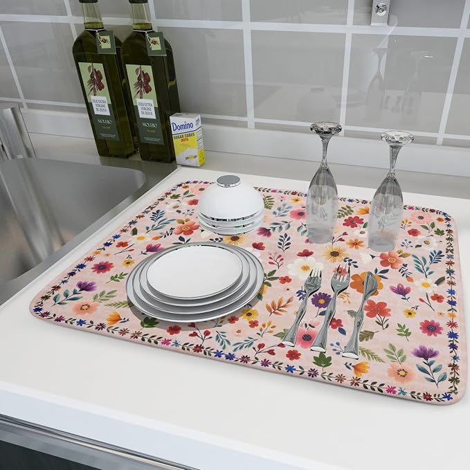 Spring Flowers Dish Drying Mat - Image 6