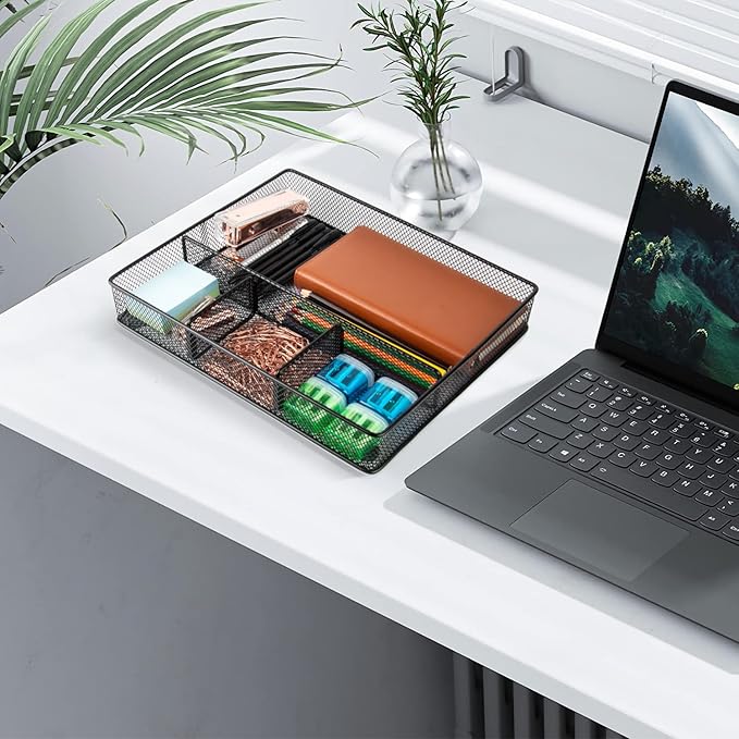 VyGrow Desk Drawer Organizer Tray, Metal Mesh Drawer Organizers Office - Image 4