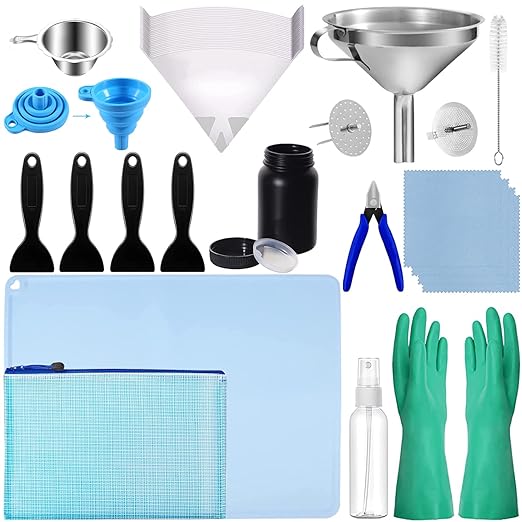 LCD 3D Printer Accessories Resin Tool Kit Includes Stainless Steel Funnel by ELITECTK