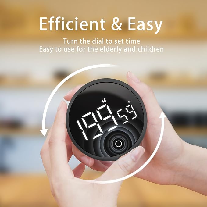 Digital Kitchen Timers, Magnetic Rotary Timer - Image 5