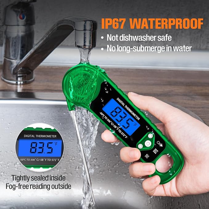 AMMZO Digital Meat Thermometer for Grilling, Candy Thermometer Instant Read - Image 3
