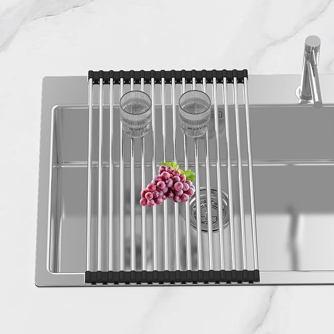 Extra Large Expandable Roll Up Dish Drying Rack, Over The Sink Drying Rack Sink - Image 6