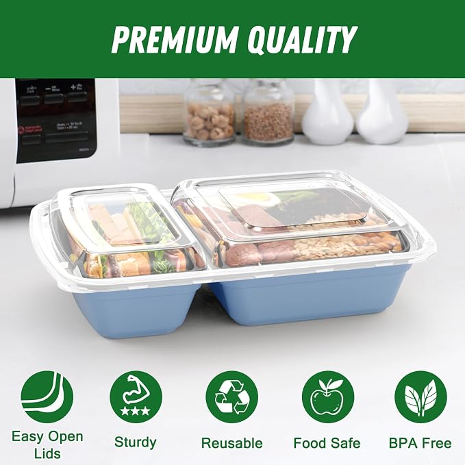Dealusy 50 Pack 28 oz Meal Prep Containers Reusable - Image 3