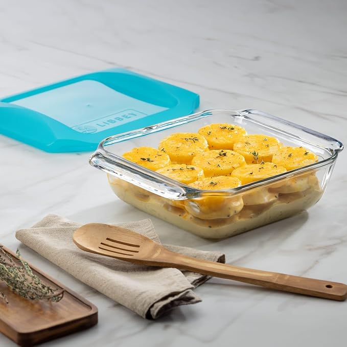 Libbey Baker’s Premium 2 Piece Glass Baking Dish Set, Stackable Casserole Dish - Image 7