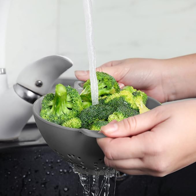 Meadow Lane 6-inch Small Colander, Dishwasher Safe, Double Handles, Compact - Image 5