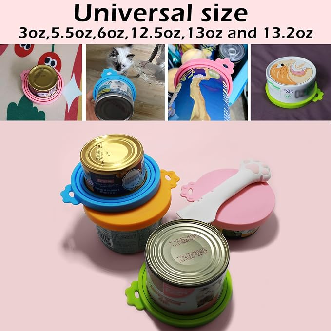 Food Can Spoon & Lids, One Multi-Functional Opener Spatula, Cute Paw Shape Spoon - Image 6