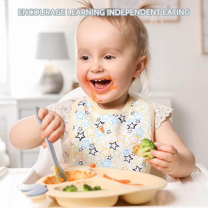 Silicone Baby Feeding Spoons, First Stage Baby Infant Spoons, Soft-Tip Easy on - Image 6