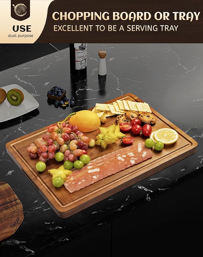 Large Acacia Wood Cutting Board - Image 8