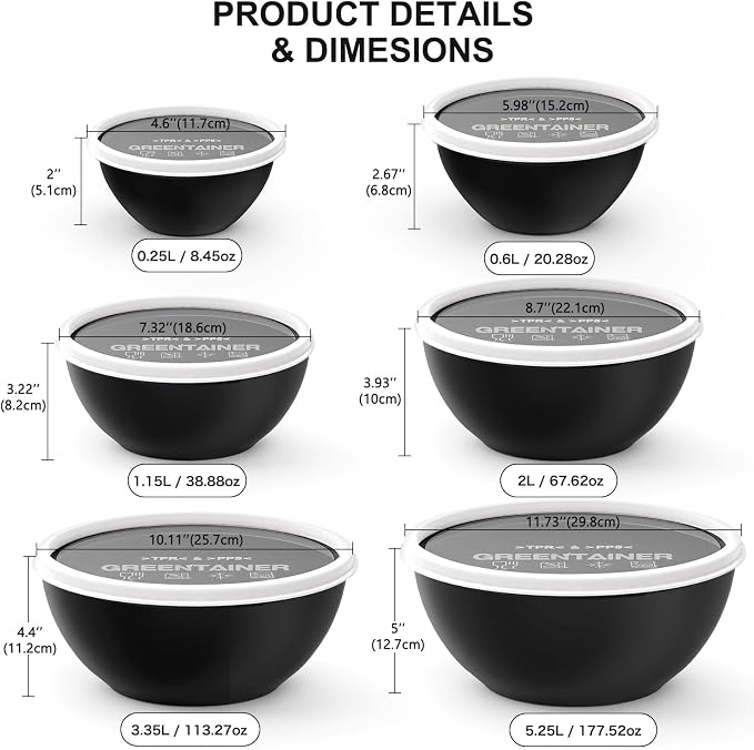 Greentainer Plastic Mixing Bowls - Image 6