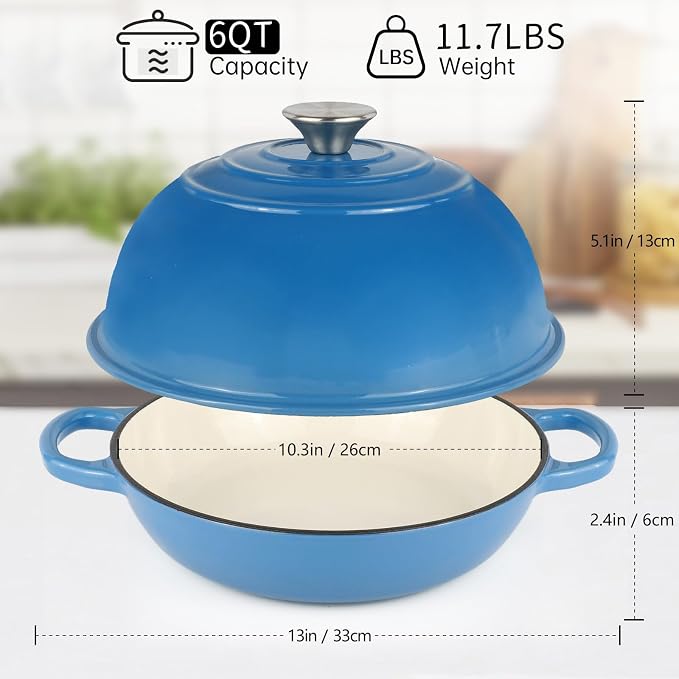 Enameled Cast Iron Bread Oven, Dutch Oven Pot - Image 2