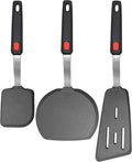 Set of 3, Silicone Spatula Turner, 600°F Heat Resistant Cooking Spatulas by BodiCal