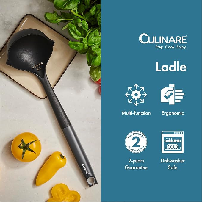 Culinare Soup Ladle with Dual Pouring Spouts & Herb Stripper – Heat-Resistant - Image 2