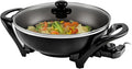 OVENTE Electric Wok with Nonstick Coating, 13 Inch Family-Sized Skillet by Ovente+