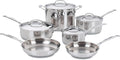 Cuisinart 77-10P1 10-Piece Chef's-Classic-Stainless Collection, Cookware Set by Cuisinart