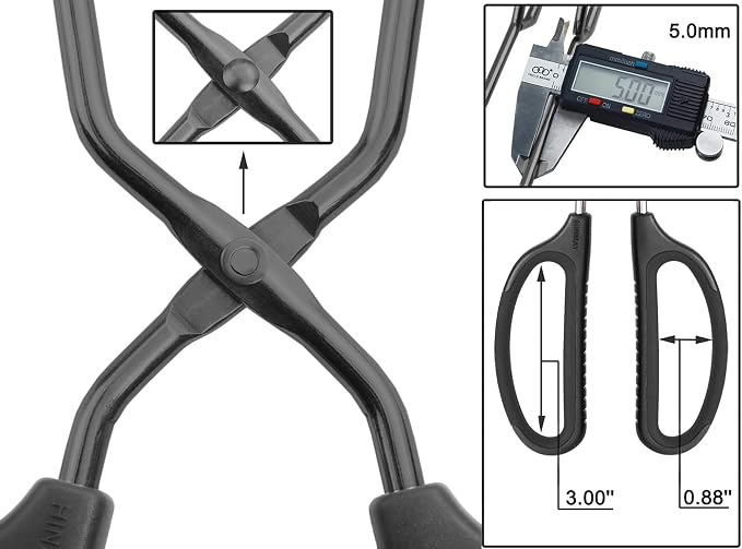 HINMAY 10" 12" 16" Stainless Steel Kitchen Tongs Set, Non-Slip Comfortable Grip - Image 3
