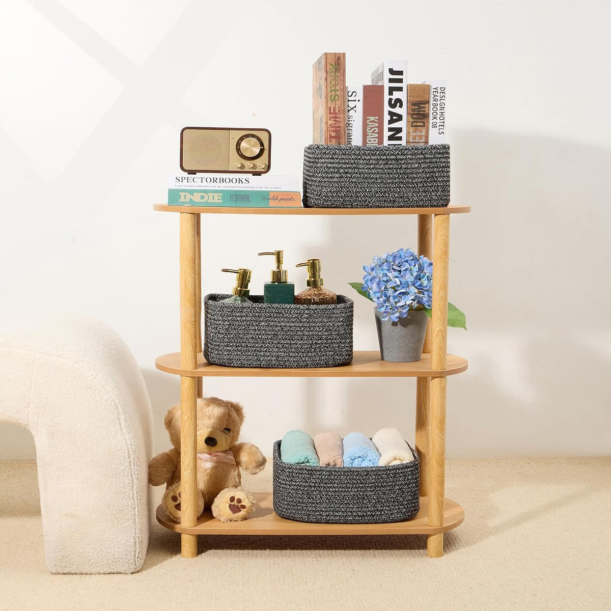 MiniArk Small Storage Baskets for Organizing | Closet Organizer Bins