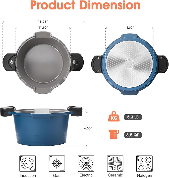ACTIV CUISINE 8.5qt Pasta Pot - Image 6