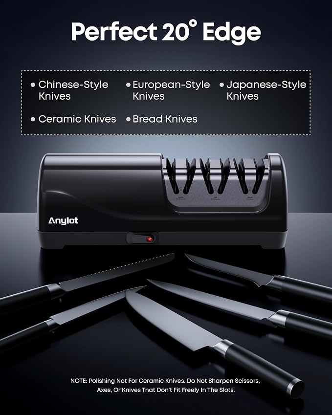 Electric Knife Sharpener for Kitchen, 3-Stage Knife Sharpener Electric - Image 6