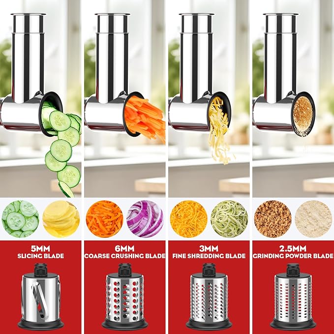 Stainless Steel Slicer Shredder Attachment - Image 4