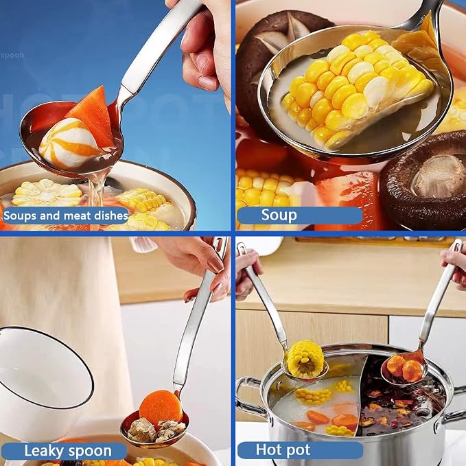 Collfa Small Soup Ladle Metal SUS304 Stainless Steel Ladles Spoon And Slotted - Image 5