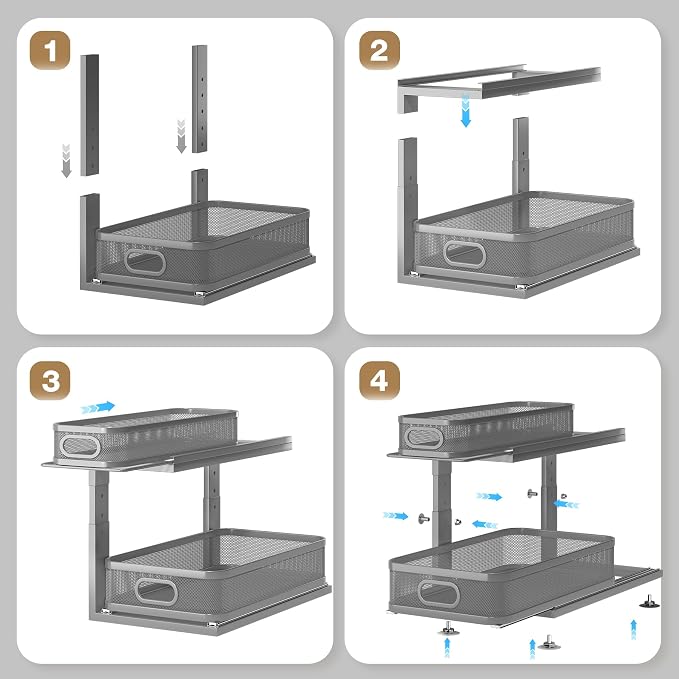 2 Pack 18.5IN-Depth Under Sink Organizer - Image 5