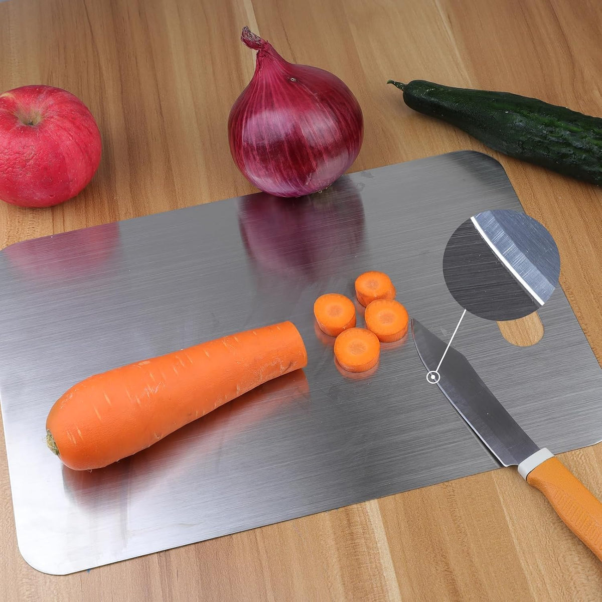 Titanium Cutting Boards for Kitchen, Food Grade 304 Stainless Steel