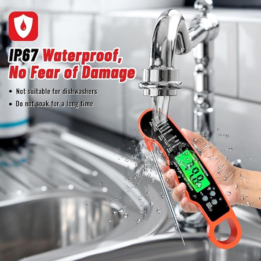 Meat Thermometer Digital, IP67 Waterproof Food Thermometer - Image 5