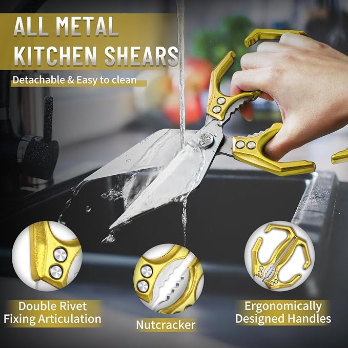 Dream Reach Heavy Duty Poultry Shears Kitchen Scissors - Image 4