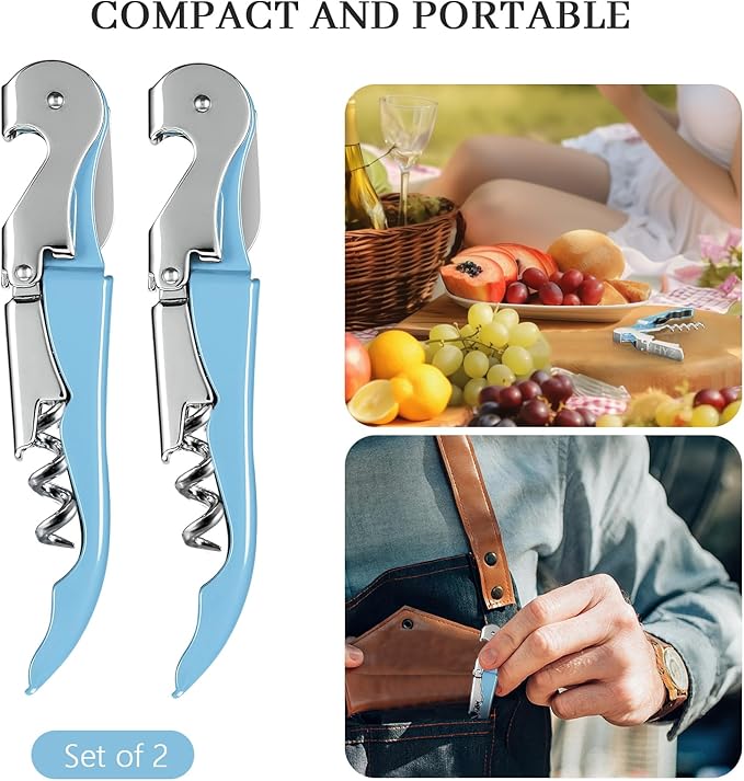 HYZ 2-Pack Wine Opener Waiter Corkscrew, Professional Wine Key - Image 7