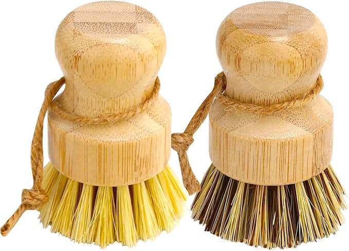 Aisuly Bamboo Dish Brush Set, Dish Brushes, Durable Wood Dishes Scrub Brush by Aisuly