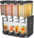 VEVOR Commercial Beverage Dispenser, 4 Tanks 10 L / 10.6 QT Per Tank Juice by VEVOR