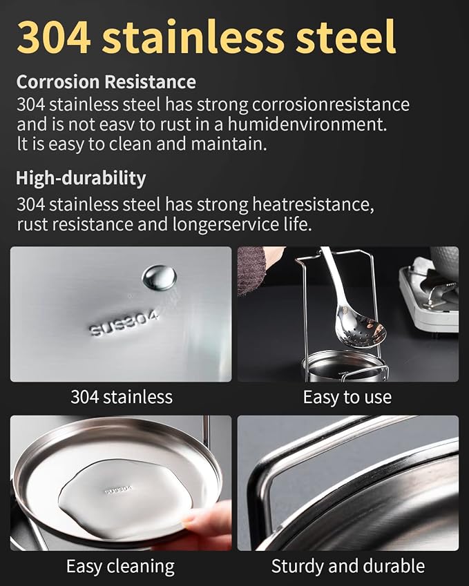 Pot Lid Organizer, Pot Lid Holder 304 Stainless Steel Pot Lid Stand, Lid and - Image 6