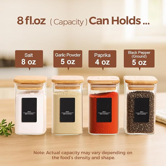 ComSaf 6Pcs 8oz Spice Jars - Image 2