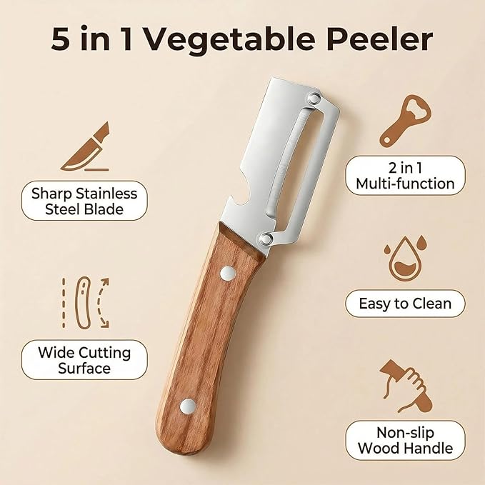 2-in-1 stainless steel vegetable peeler - Image 5