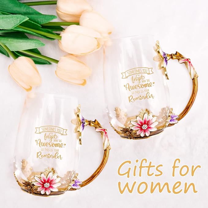 OEAGO Birthday Gifts for Women Mom Plastic Tea Cup Mothers Valentines Day Gifts - Image 3