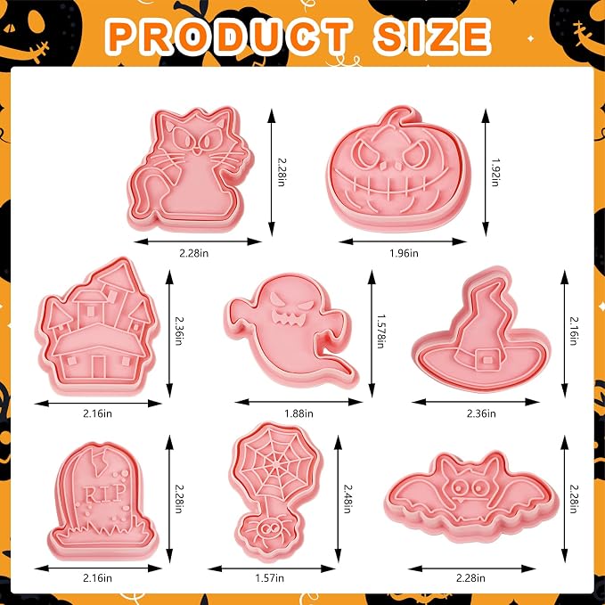 8 Pcs Cookie Cutters Set 3D Holiday Cookie Cutters - Image 5